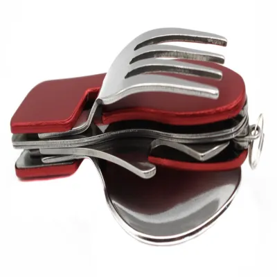 Туристический столовый прибор L56, M-261, Красный