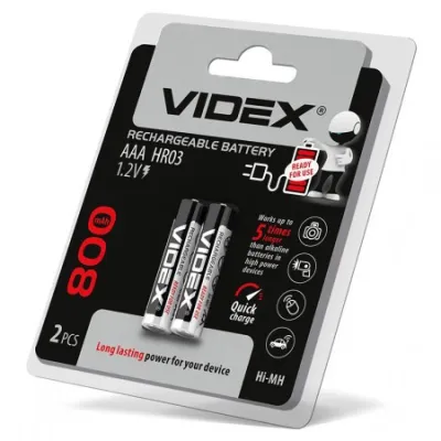 Аккумулятор VIDEX HR03 AAA Ni-MH 800mAh 1.2V 1 шт.