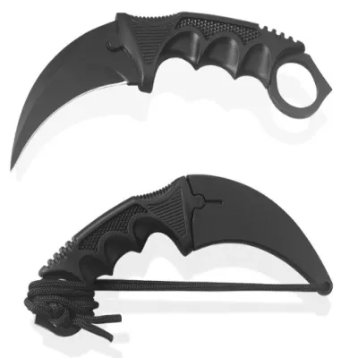 Нож Керамбит "Черный" / 19см / 8см