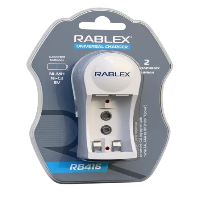 Зарядний пристрій Rablex RB416 на 2 AA/AAA R3/R6 1.2V/ 1 Крона 9V