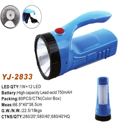 Ручний ліхтар Yajia YJ-2833, Акумулятор, 1LED