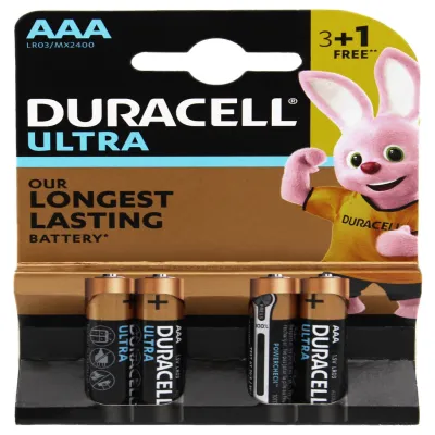 Батарейка Duracell Ultra LR3/AAA  блистер - 4шт.