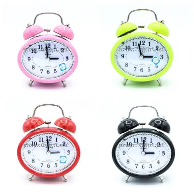 Годинник будильник з колокольчиком 2833 різні кольори