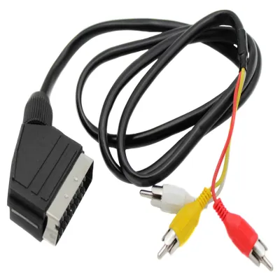 Аудио видео кабель SCART- 3 Тюльпан