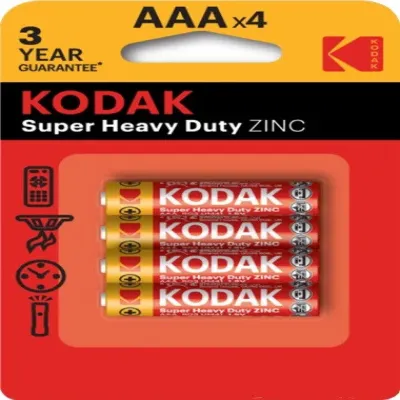 Батарейка KODAK Super Heavy Duty R3/AAA солевая Блистер 4шт