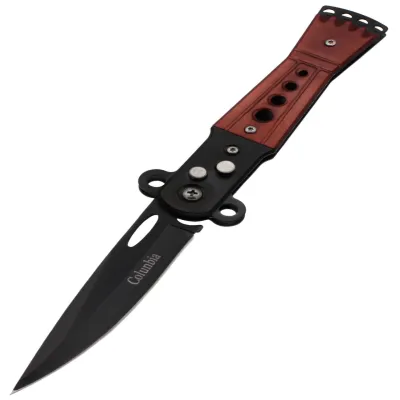 Нож выкидной Columbia 1646 "Красный Тотем"