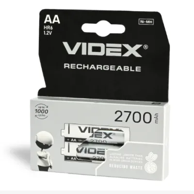 Аккумулятор VIDEX HR6 AA Ni-MH 2700mAh 1.2V 1 шт.