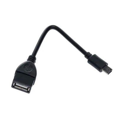 Переходник USB - mini USB черный 4756