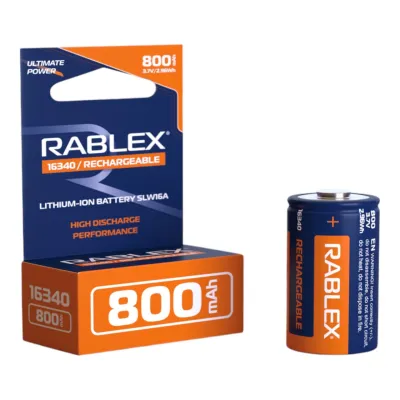 Аккумулятор Rablex 16340, 800mAh Li-ION 3.7v