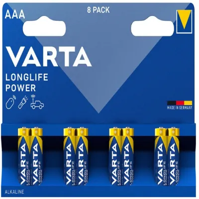 Батарейка Varta LR3/AAA Longlife Power Alkaline 8шт