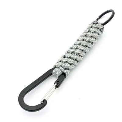 Брелок - Карабин круглый для ключей Белый Камуфляж 294