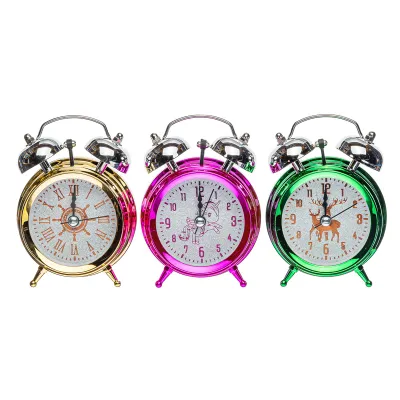 Часы Будильник колокольчик 1805 "5 цветов" 10*7*5
