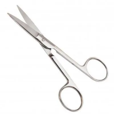 Ножницы с двумя острыми концами, прямые, 140 мм Н-33-1 "мед сталь"