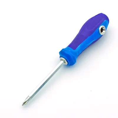 Отвёртка двусторонняя с резиновой ручкой боковой Средняя