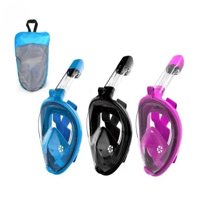 Полнолицевая Маска для плавания Free Breath ныряния снорклинга swiming mask 5460