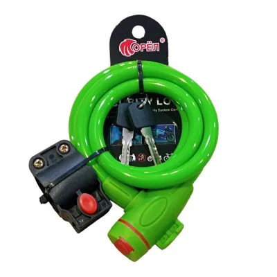 Велосипедний замок з тримачем 852-90 /Товщина 9мм/ Довжина 900мм