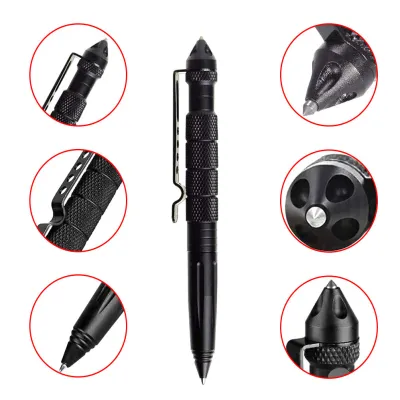 Ручка Тактическая со стеклобоем Laix B2 Tactical Pen / алюминий / чёрная