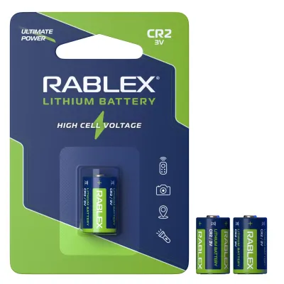Батарейка Rablex CR2, 3V 1шт. на блистере