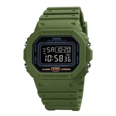 Часы наручные SKMEI 1628AGBK, ARMY GREEN-BLACK, 10254