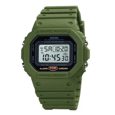 Часы наручные SKMEI 1628AGWT, ARMY GREEN-WHITE, 10255