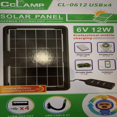 Солнечная панель Cclamp CL-0612, 6v12w+ USB*4