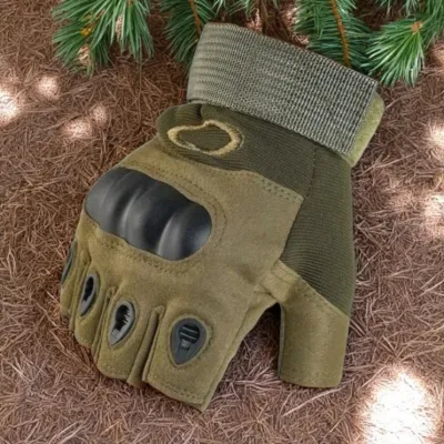 Тактические перчатки без пальцев олива 104 . Размер XXL