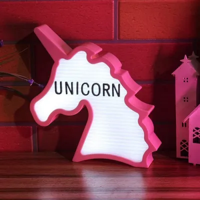 Ночник LED на батарейквх "Единорог" +буквы/ 2xAAA/