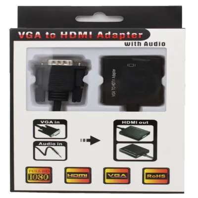 Адаптер VGA на HDMI + AUX 1980