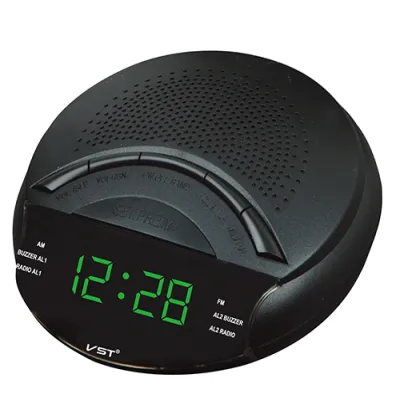 Часы электронные VST-903-4 салатовые, радио FM