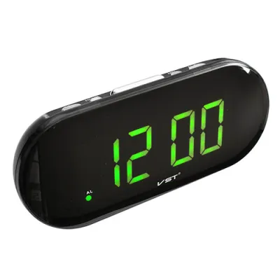 Часы электронные VST-717-2 зеленые, USB