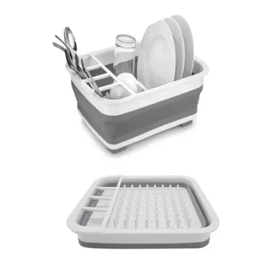 Сушилка-поддон для посуды складная силиконовая / 7180