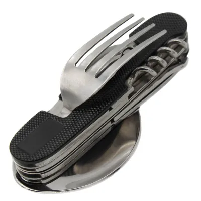 Туристический столовый прибор Чёрный A294 большой