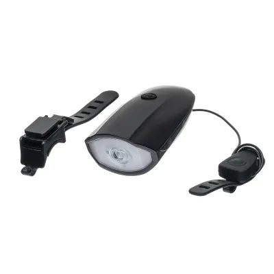 Велосипедная фара велофонарь с велозвоноком (сиганл) / microUSB / 7588-B