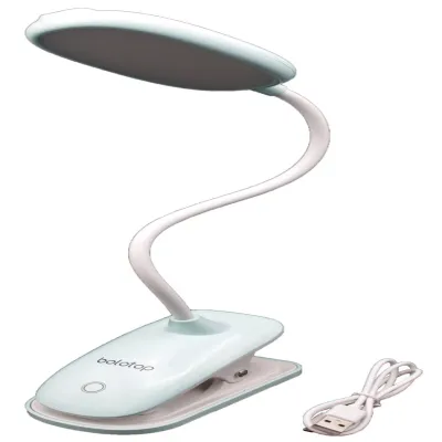 Настольная LED лампа аккумуляторная прищепка WD305 - BL-TD01/ Сенсор/ 3 режиа/microUSB