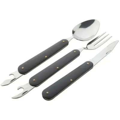 Туристический столовый прибор F48 чёрный