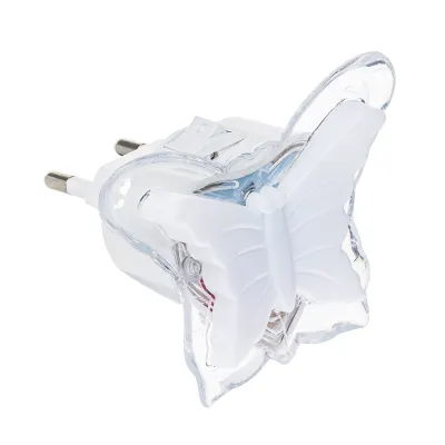 Ночник LED в розетку с датчиком освещения Бабочка 205