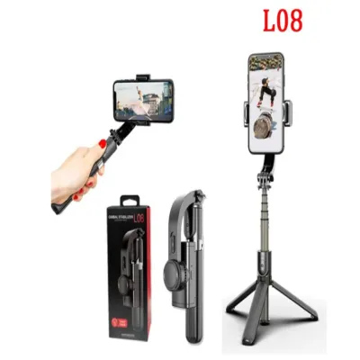 Стабилизатор телефона Gimbal L08. Штатив держатель телефона с Bluetooth пультом дистанционного управ