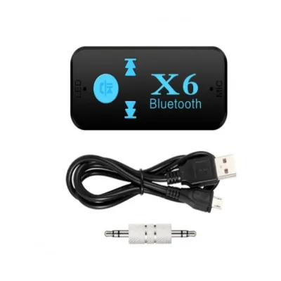 Беспроводной адаптер AUX Bluetooth-приемник BT-X6 /  3,5ММ JACK, HANDSFREE В АВТО / 6948