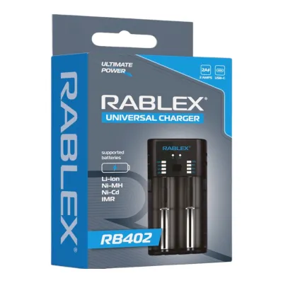 Зарядное устройство Rablex RB402 2x18650 и др./ от USB /