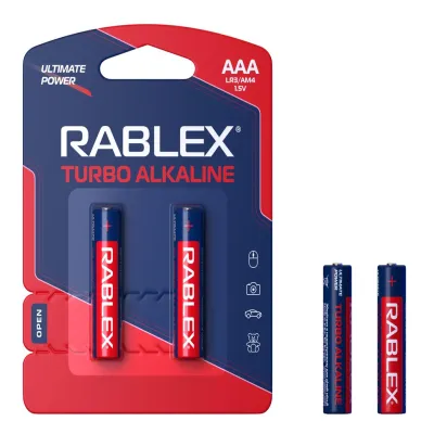 Батарейка Rablex LR3 AAA /2pc/TURBO / Alkaline /БЛИСТР