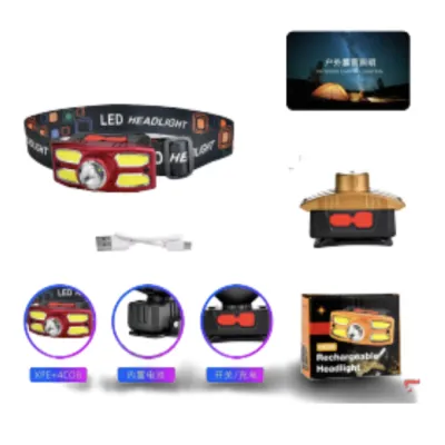 Налобний ліхтар HX-209, XPE, COB, ЗУ microUSB