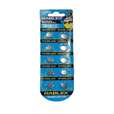 Батарейки-Таблетки Rablex LR69/AG6/1.5V блистер 10шт.