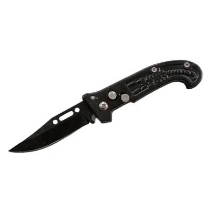 Нож выкидной Скорпион чёрный KA703, 15,50см