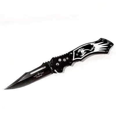 Нож выкидной KA860 серебро, 24см