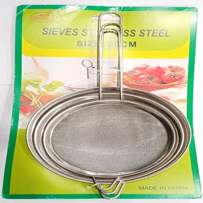 Сито металеве набір 3шт ВЕЛИКИЙ /діаметри 15см 17,5см 19,5см (розмір 20см)