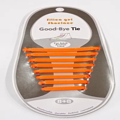 Силіконові шнурки набір 8+8шт №20 ОРАНЖЕВІ