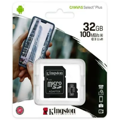 Карта памяти microSDHC Kingston (UHS-1) 32GBSD class 10 (без адаптром) (Гарантия 3года)