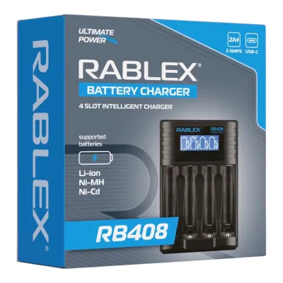 Зарядное устройство Rablex RB408 на 4 AA/AAA R3/R6 1.2V 3.7V