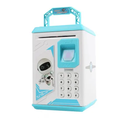 Дитяча копілка сейф для грошей, з кодом і відбитком пальця ROBOT BODYGUARD №906