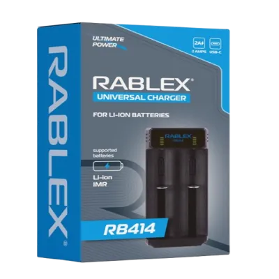 Зарядное устройство Rablex RB414 2x18650 и др./ от USB /